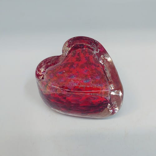 DB-624  Paperweight - red heart $52 at Hunter Wolff Gallery